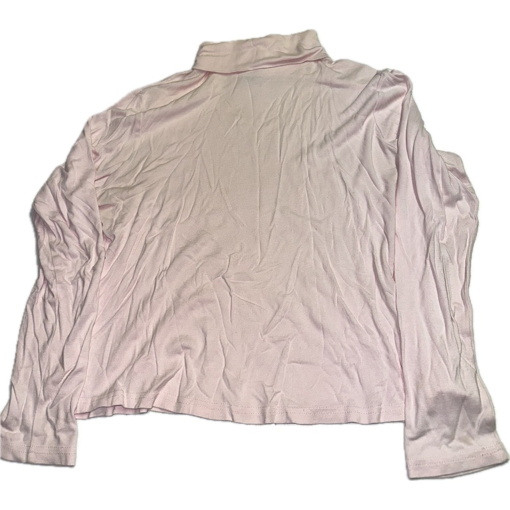 Paraphrase Petite PXL Women's Pink Long Sleeve Turtleneck Shirt Pima Cotton Top‎